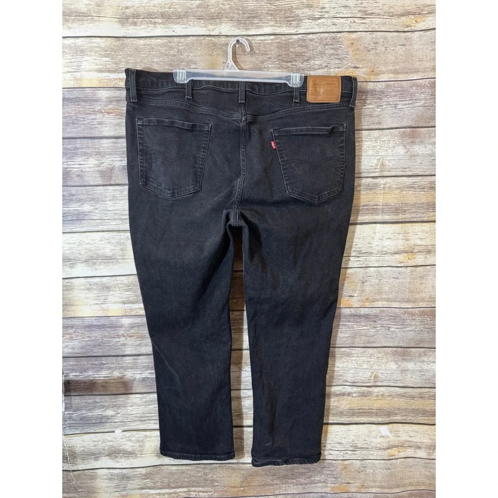 Levis Premium 541 Athletic Taper Jeans Mens 44 Short Washed Black Big E Premium